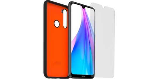 Pack XIAOMI Note 8 T Coque + Verre trempé noir