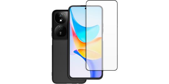 Coque CASR Honor 90 smart coque noire+ verre trempé