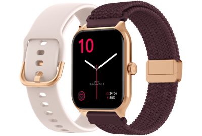 Montre connectée ECHO Rainbow ProS OrRose Silicone+BordeauNylo