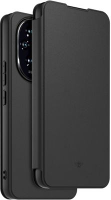 Etui avec cordon CASR Honor 200 folio premium noir + dragonne