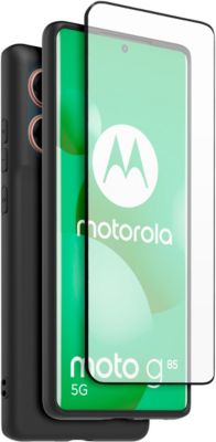 Coque CASR Moto G85 coque noir + verre trempé
