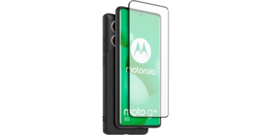 Coque CASR Moto G85 coque noir + verre trempé