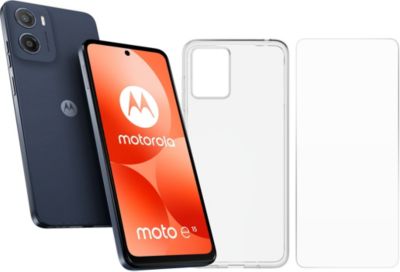 Smartphone MOTOROLA Pack E15 + Coque + verre trempe