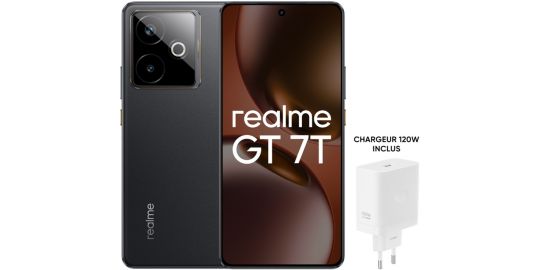 Smartphone REALME Pack GT7T Noir 512Go + Chargeur 120W