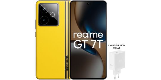Smartphone REALME Pack GT7T Jaune 512Go + Chargeur 120W