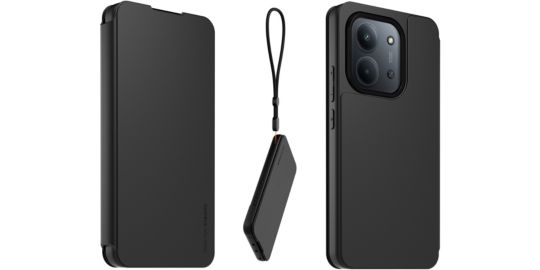 Etui avec cordon MADE FOR XIAOMI Redmi 15C 4G/5G Noir + dragonne