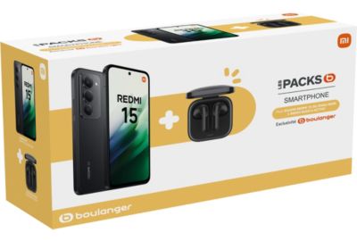 Smartphone XIAOMI Pack Redmi 15 256Go + Redmi Buds6 Active