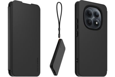 Etui avec cordon MADE FOR XIAOMI Redmi Note 15 4G/5G Noir + dragonne