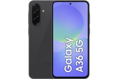 Smartphone SAMSUNG Pack A36 Noir 128Go 5G + Coque silicone