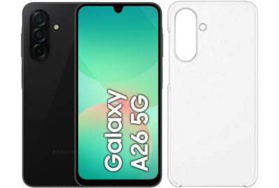 Smartphone SAMSUNG Pack A26 Noir 128Go + Coque silicone
