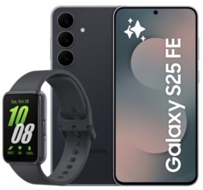 Smartphone SAMSUNG Pack S25FE Noir EE 128Go 5G + FIT3