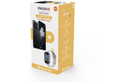 Smartphone XIAOMI Pack 15T Noir 256Go 5G+RedmWatch5 Active