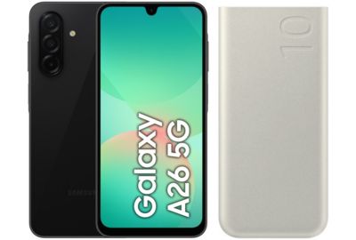 Smartphone SAMSUNG Pack A26 Noir 128Go + Powerbank