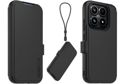 Etui avec cordon MADE FOR XIAOMI premium noir avec dragonne Xiaomi 17