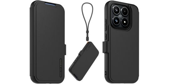 Etui avec cordon MADE FOR XIAOMI premium noir avec dragonne Xiaomi 17