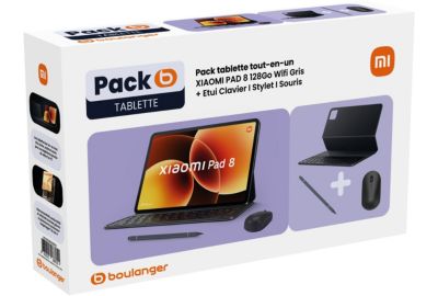 Tablette Android XIAOMI Pack Pad8 tout-en-un Gris 128Go