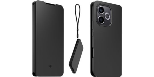Etui avec cordon CASR HONOR 600 Lite Folio Noir + Dragonne