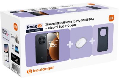 Smartphone XIAOMI Pack Redmi Note 15 Pro 5G 256Go N + Tag