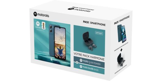 Smartphone MOTOROLA Packl G06 256Go + Buds Bass Dark shadow