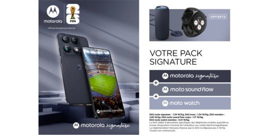 Smartphone MOTOROLA Pack Signature 512Go+MotoSoundFlow+Watch