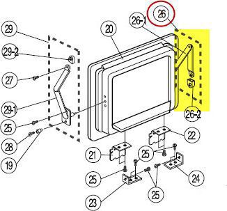 Pièce détachée SAMSUNG bras articule gauche porte bar
