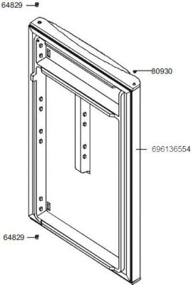 Porte SMEG porte refrigerateur + joint magnetique