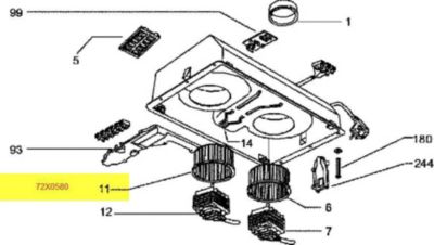 Hélice FAGOR turbine gauche horaire