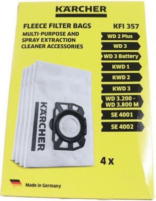 Pièce détachée KARCHER SACS ASPIRATEURS X4 TISSÉS WD 2/3