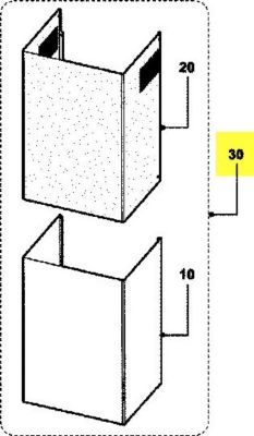 Conduit ARISTON cheminee ensemble inf et sup inox