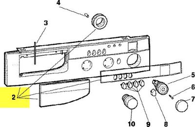 Bandeau ARISTON tableau de bord + poignee complet