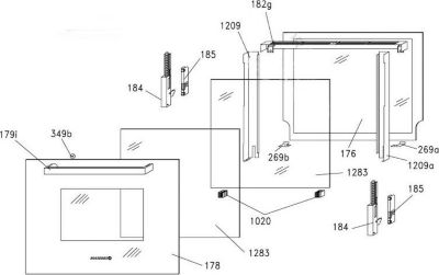 Hublot CANDY verre exterieur porte rep 178