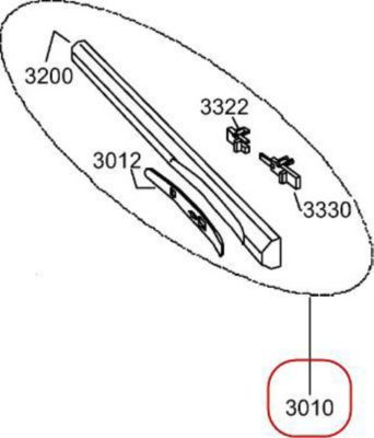 Pièce détachée WHIRLPOOL DOSSERET BANDEAU COMPLET -...