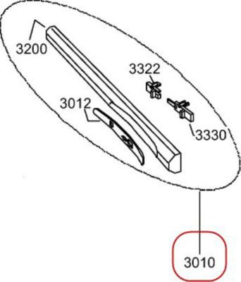 Pièce détachée WHIRLPOOL DOSSERET BANDEAU COMPLET -...