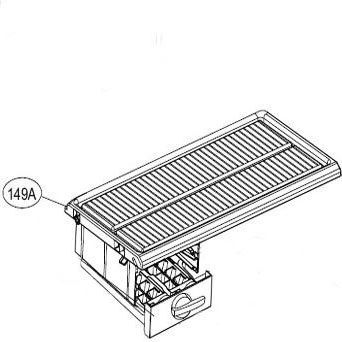 Bac à légumes LG bac a glacons complet avec clayette