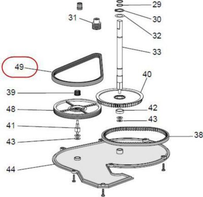 Kit de réparation DELONGHI courroie rep 49 poly-v 381 j4