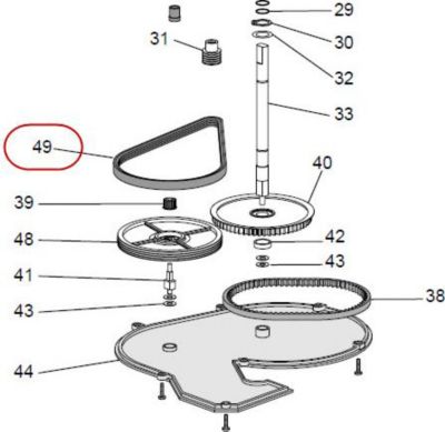 Kit de réparation DELONGHI courroie rep 49 poly-v 381 j4