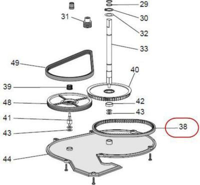 Kit de réparation DELONGHI courroie rep 38