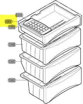 Tiroir LG TIROIR BAC A GLACONS - AJP34979904