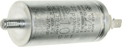 Condensateur WHIRLPOOL CONDENSATEUR 10 MF 400-450 V Condensateur WHIRLPOOL CONDENSATEUR 10 MF 400-450 V