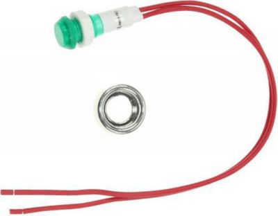 Ampoule DIVERS voyant vert ø 10mm + cable + ecrou