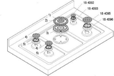 Chapeau bruleur BOSCH chapeau de bruleur rep 4