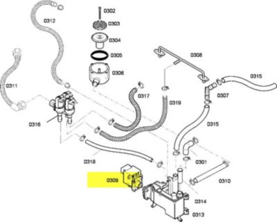Pièce détachée BOSCH POMPE VIDANGE BAC REP 0309 POUR FOUR   B Pièce détachée BOSCH POMPE VIDANGE BAC REP 0309 POUR FOUR   B