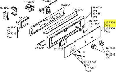 Bandeau SIEMENS bandeau verre de commande blanc Bandeau SIEMENS bandeau verre de commande blanc
