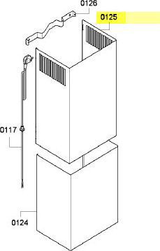 Pièce détachée SIEMENS CONDUIT D AIRE SUPERIEUR POUR HOTTE   SI