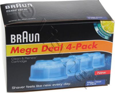Kit de réparation BRAUN liquide de nettoyage x 4 recharges ccr4