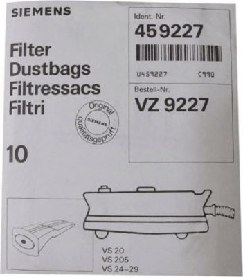 Kit de réparation BOSCH sachet de sacs siemens vz9227