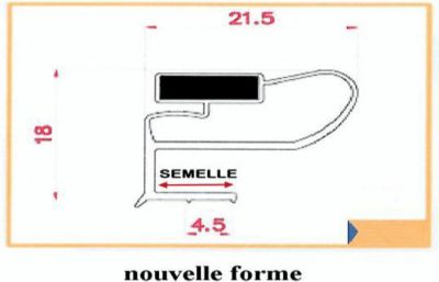 Joint de porte DIVERS KIT 2 JOINTS A SEMELLE 2000 X1000 M/M