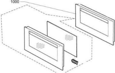 Vitre WHIRLPOOL PORTE ASSEMBLEE DE FOUR REP 1000 POUR FO