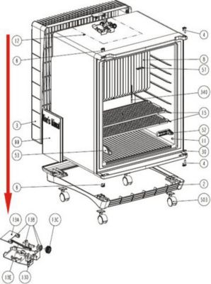 Bac DOMETIC ECLAIRAGE COMPLET DS REP 12 POUR REFRIGE