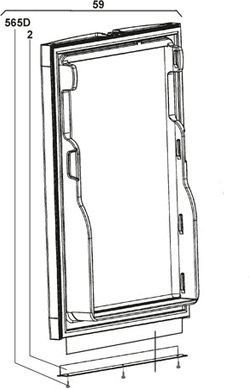 Porte DOMETIC PORTE COMPLETE SERVICE 525 X 758 MM POUR